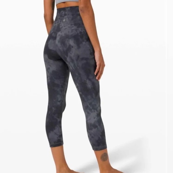 lululemon athletica Pants - Lululemon Align crop 23” Diamond dye black grey leggings